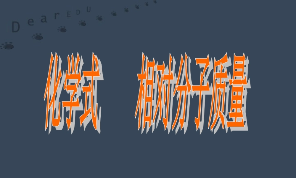 化学式计算湖南省郑州地区九年级化学课件 新课标 人教版 课件