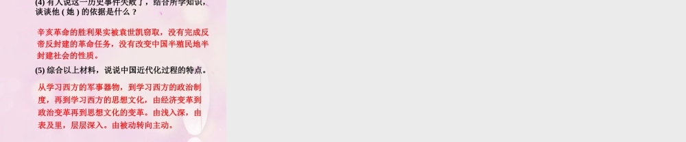 中考历史总复习 第二部分 专题综合探索 专题二 近现代化的探索课件 北师大版 课件