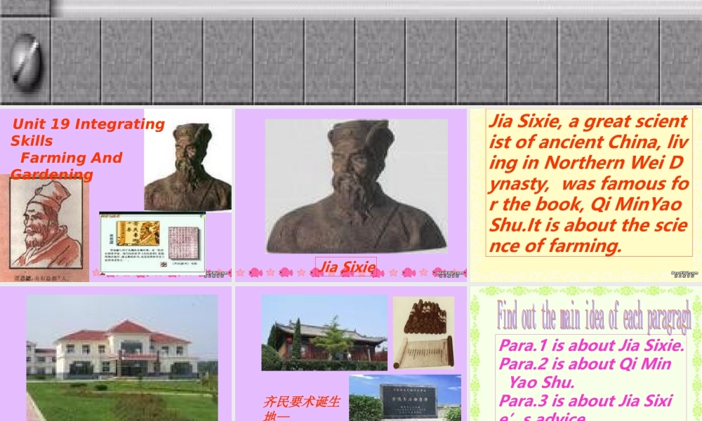 四川地区高一英语上Unit19 Integrating skills 人教版 课件