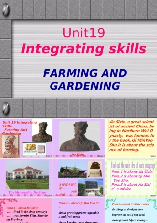 四川地区高一英语上Unit19 Integrating skills 人教版 课件