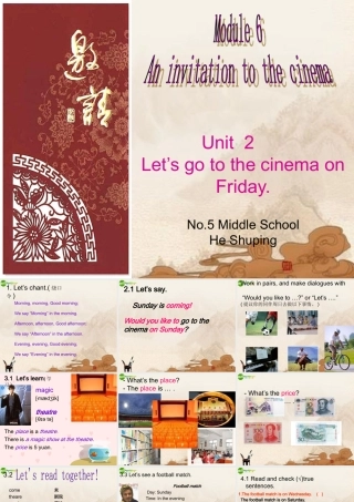 七年级英语上册 module6 Unit2 Let s go to the cinema on Friday课件(1) 外研版 课件