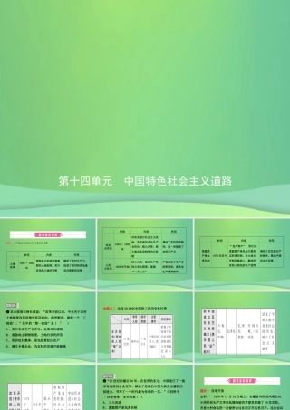 中考历史复习 第十四单元 中国特色社会主义道路课件