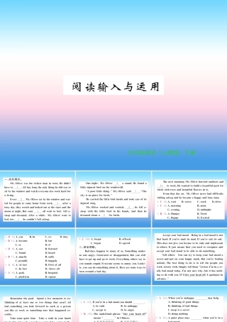 九年级英语全册 Unit 11 Sad movies make me cry阅读输入与运用习题课件 (新版)人教新目标版 课件