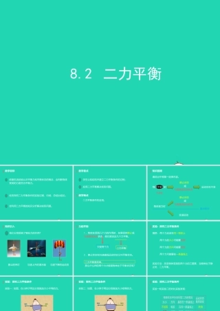 八年级物理下册 8.2二力平衡课件 (新版)新人教版 课件