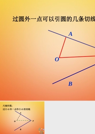 九年级数学下册 37 切线长定理导入素材 (新版)北师大版 素材