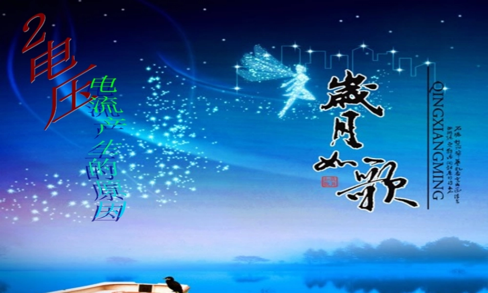 九年级物理上册 42 电压 电流形成的原因课件 (新版)教科版 课件