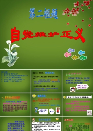八年级政治下册(自觉维护正义)课件 新人教版 课件