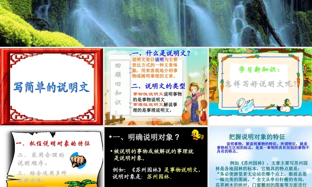 八年级语文下册写作(写简单的说明文)课件 苏教版 课件