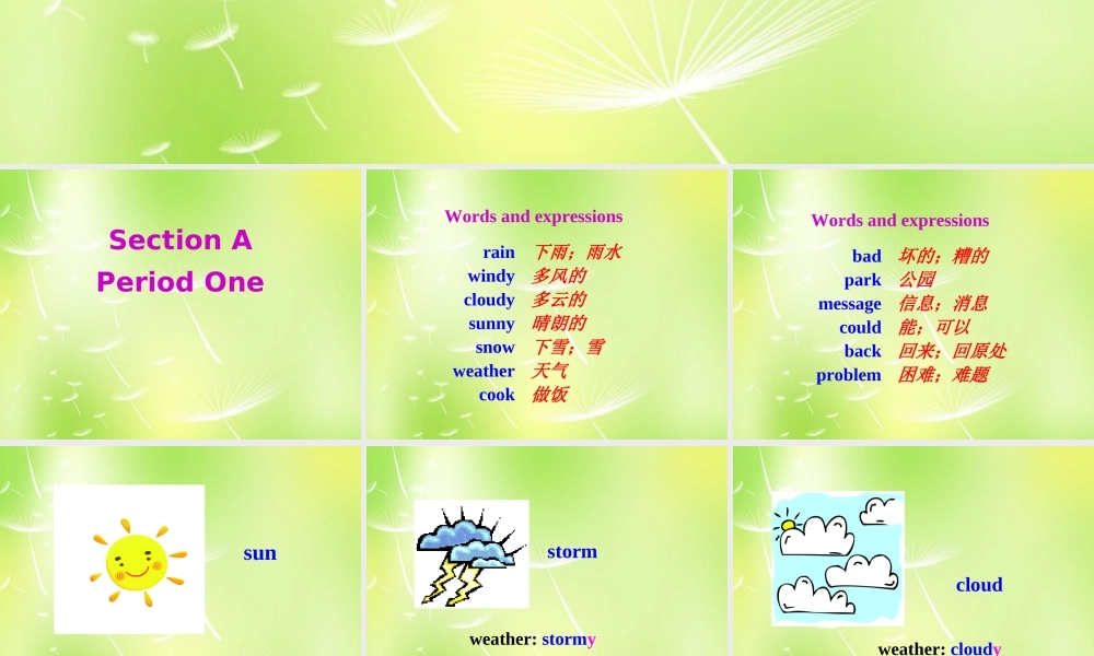 七年级英语下册 Unit 7 It s raining课件 (新版)人教新目标版 课件