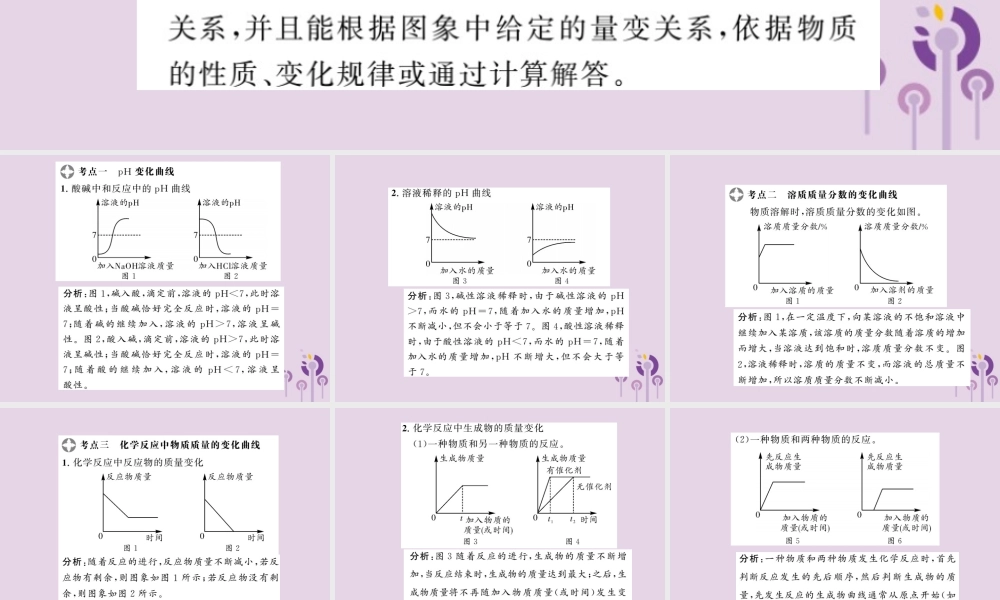 中考化学一轮复习 第3部分 热点专题 第3课时 坐标曲线题课件
