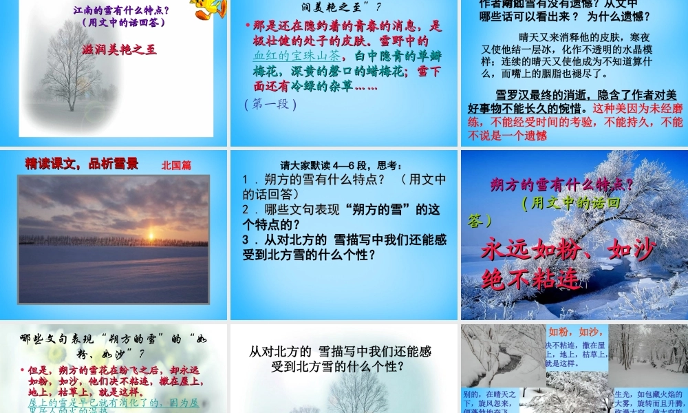 初级八年级语文下册 6 雪课件 (新版)新人教版 课件