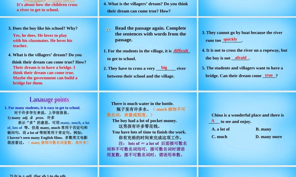 中学七年级英语下册 Unit 3 How do you get to school课件3 (新版)人教新目标版 课件