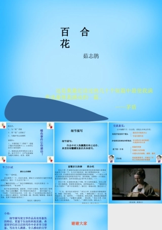 九年级语文下册 415 百合花课件 语文版 课件