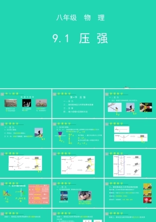 天津市八年级物理下册 9.1 压强课件 (新版)新人教版 课件