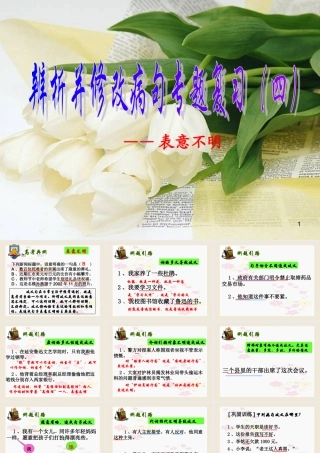 辨析并修改病句之表意不明