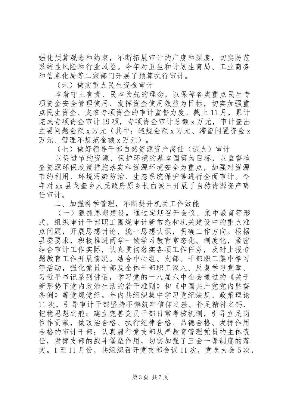 审计局XX年工作计划_第3页