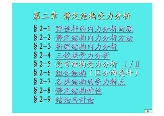 [精品]静定结构受力分析