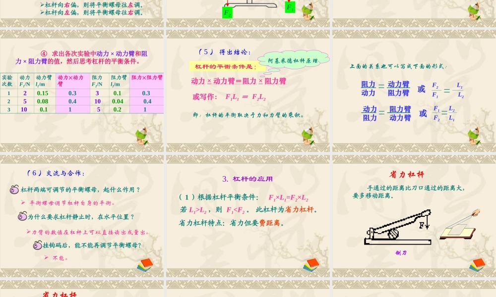探究杠杆的平衡条件课件[1]