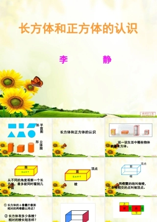 五年级数学长方体和正方体的认识ppt