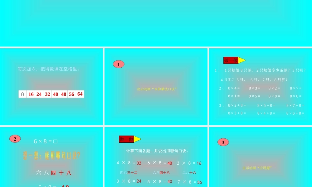 课件：8的乘法口诀