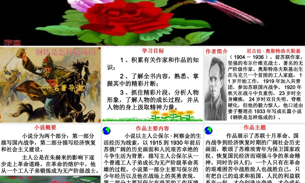 《钢铁是怎样炼成的》：摘抄和做笔记