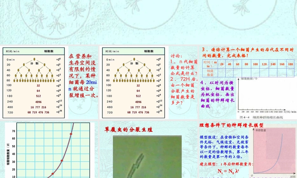 种群数量的变化