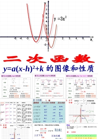 26.1.3二次函数y=a(x-h)2-k的图象和性质