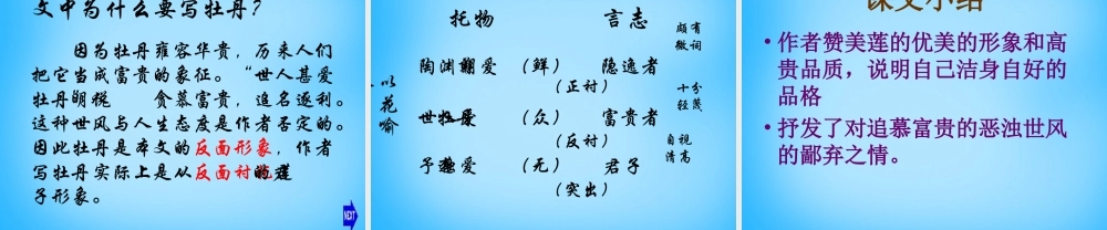 中学七年级语文下册 第21课 爱莲说课件 (新版)苏教版 课件