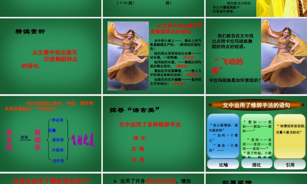 中学七年级语文下册(第19课 观舞记)课件 新人教版