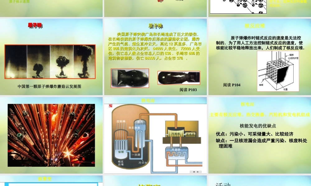 九年级物理下册 182 核能课件 (新版)苏科版 课件