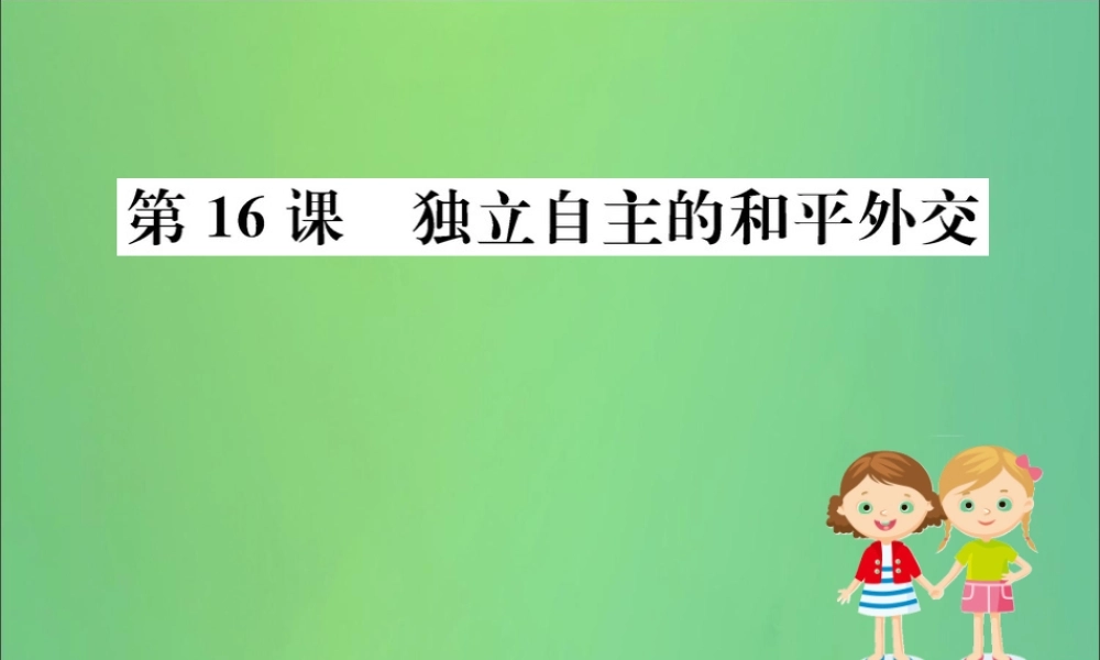 八年级历史下册 第五单元 国防建设与外交成就 5.16一课一练习题课件 (新版)新人教版 课件