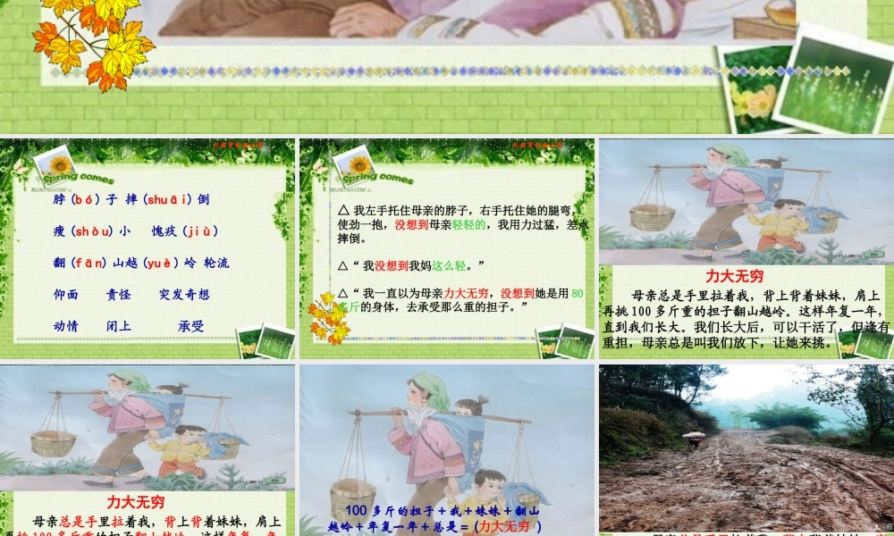 13[1].第一次抱母亲(第二课时)