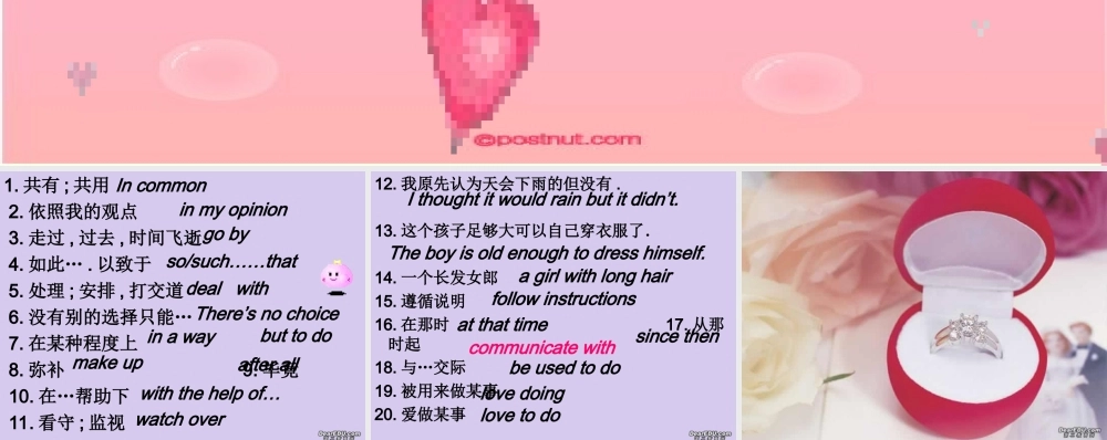 复件 第三单元复习 高一英语模块2 Unit1至Unit4复习课件[整理四套]新课标 人教版