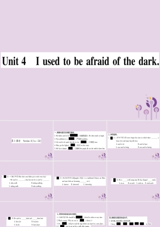 九年级英语全册 Unit 4 I used to be afraid of the dark(第1课时)作业课件 (新版)人教新目标版 课件