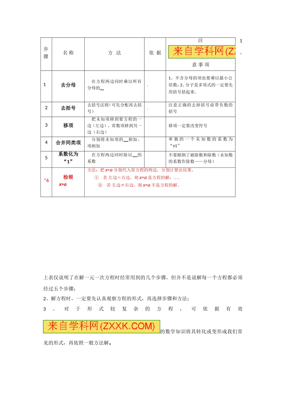 第3章一元一次方程复习(1)_第3页