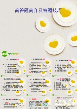 九年级思想品德 简答题简介及答题技巧课件