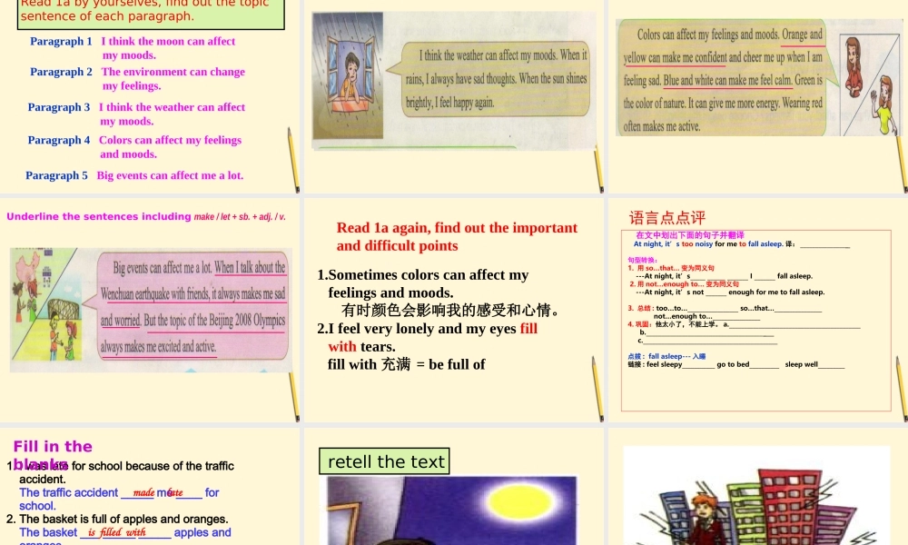 八年级英语 Topic3 Many things can affect our feelingsSection C课件 仁教版 课件