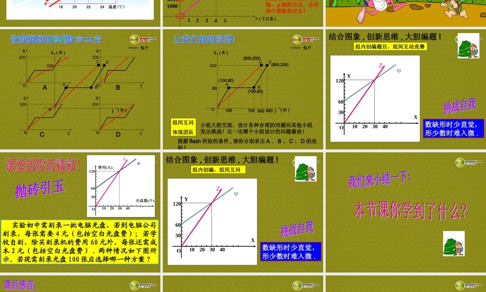八年级数学上册 一次函数的简单应用课件1 浙教版 课件