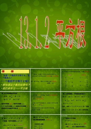 八年级数学上册 13.1.2 平方根课件 新人教版 课件