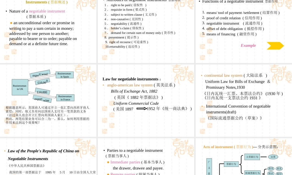 国际结算-双语课件
