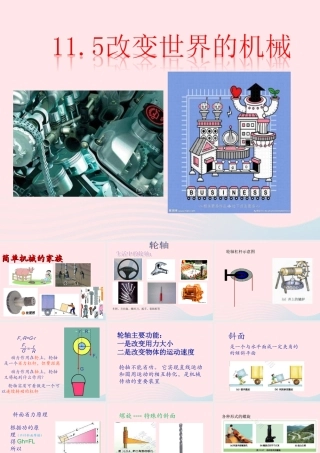 春八年级物理下册 11.5改变世界的机械课件 (新版)教科版 课件