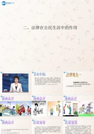 八年级政治上册 7.2 法律在公民生活中的作用课件 鲁教版 课件