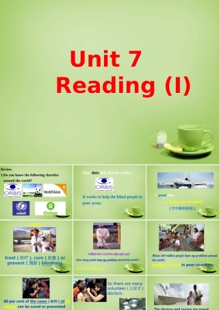 八年级英语下册 Unit 7 International Charities Reading 1课件 (新版)牛津版 课件