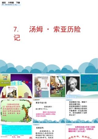 7、汤姆索亚历险记