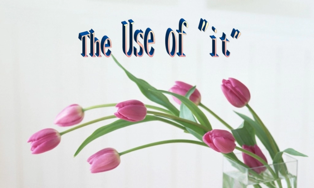广东地区高二英语 Grammar-the use of ＂it＂ 课件
