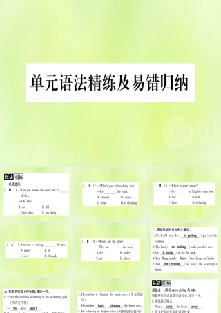 七年级英语上册 Unit 5 Family and Home语法精练及易错归纳课件 (新版)冀教版 课件