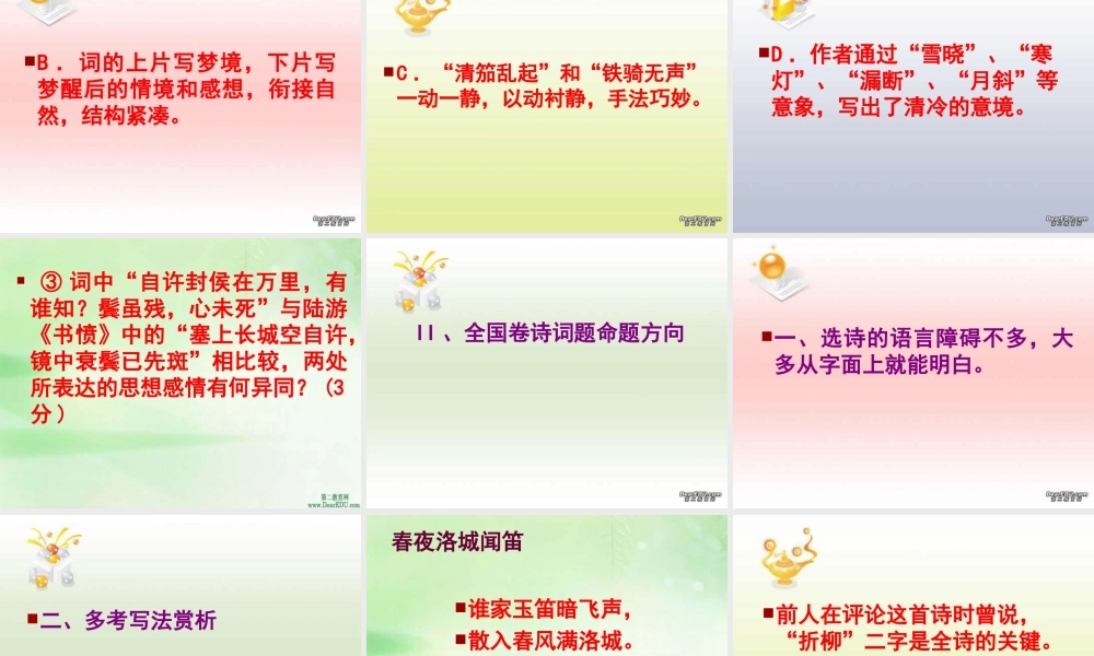 人教版北京高考语文讲座 试题