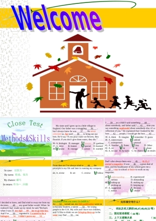 人教版高考英语完形填空解题方法及技巧 试题