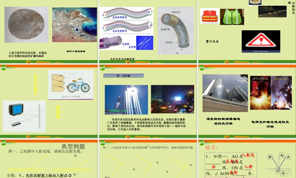 八年级物理上册 3.2探究光的反射定律课件 沪科版 课件