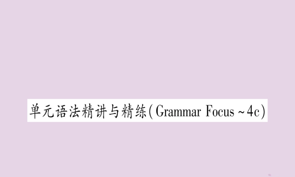 九年级英语全册 Unit 3 Could you please tell me where the restrooms are语法精讲与精练作业课件 (新版)人教新目标版 课件